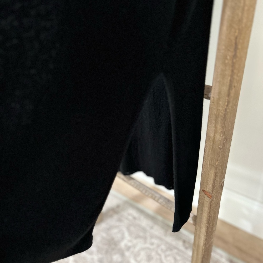 White House Black Market Black Sweater Cardigan Ankle Length Size Small - Picture 6 of 8